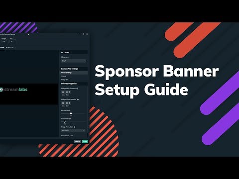 How to Set Up a Sponsor Banner in Streamlabs