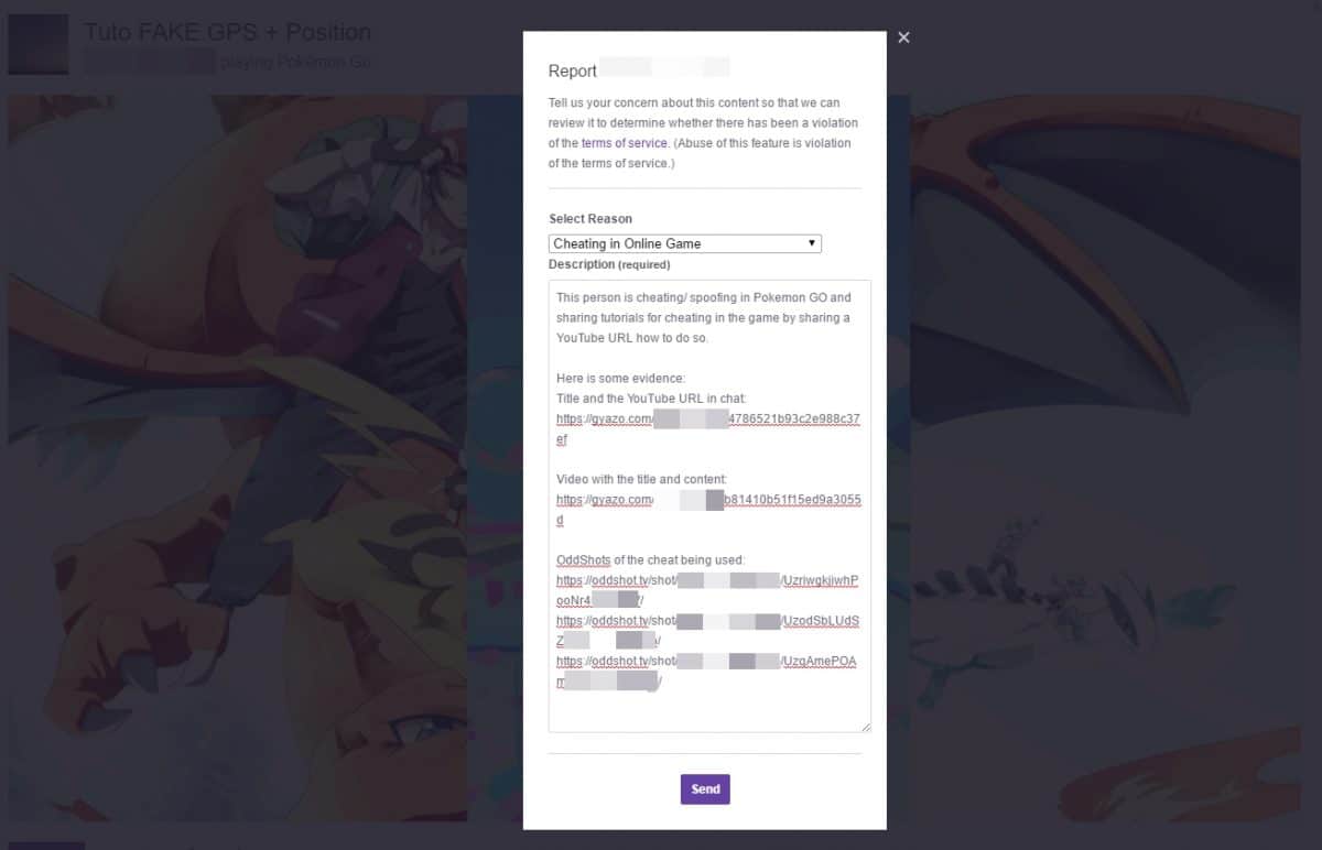 twitch report cheater