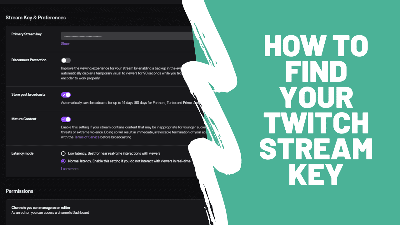 How to Find your Twitch Stream Key