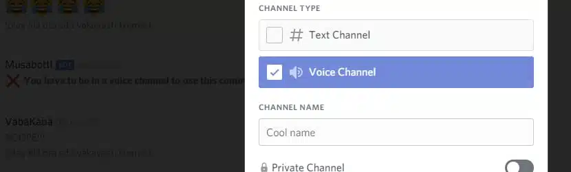 How to add voice channels in Discord