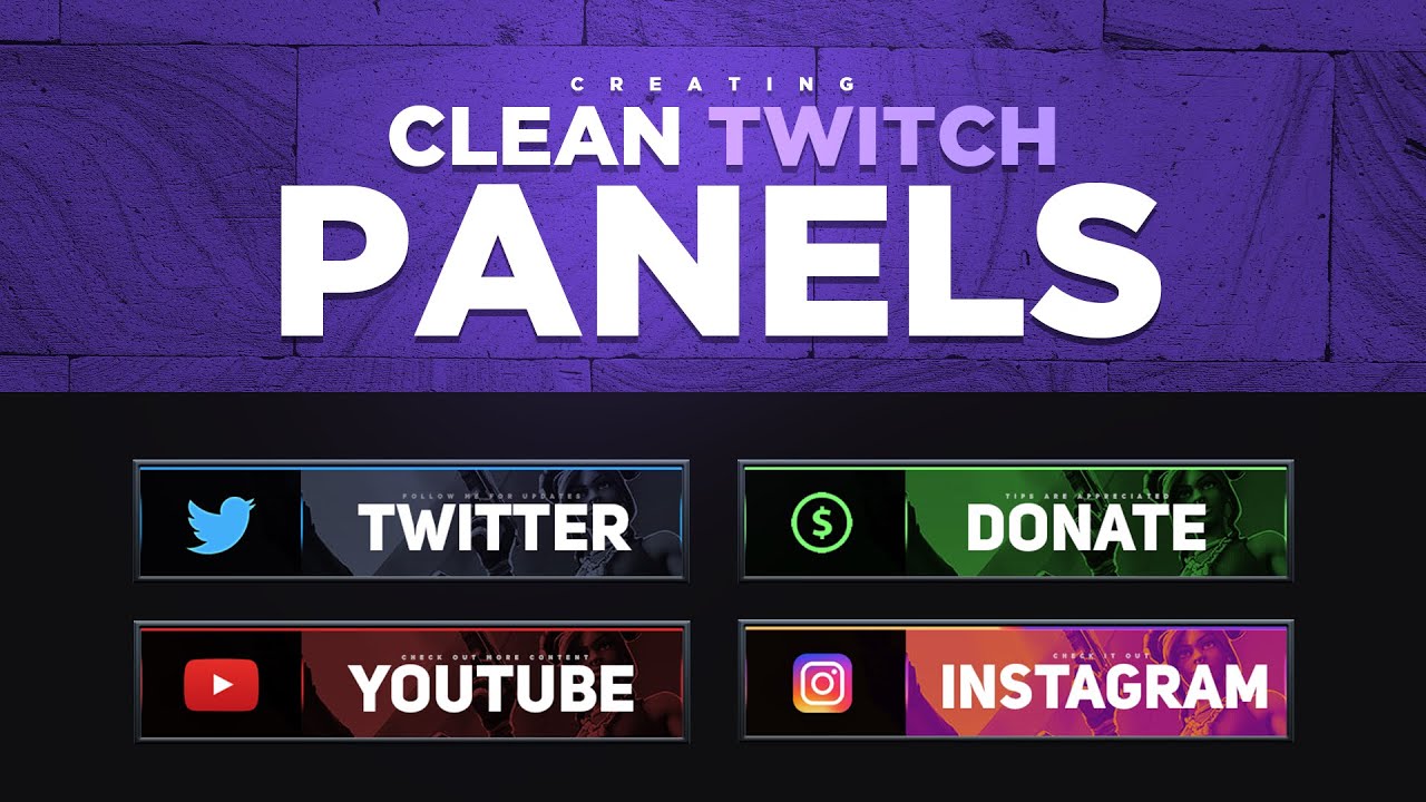 How to Make Twitch Panels  in Photoshop Streamers Guides